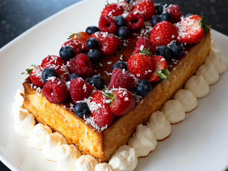 The King of Desserts is Super Easy,  Coconut Flan with Berries